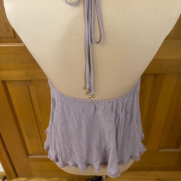Double Xero Lavender Tope Pattern Halter Top Size S - Picture 5 of 8